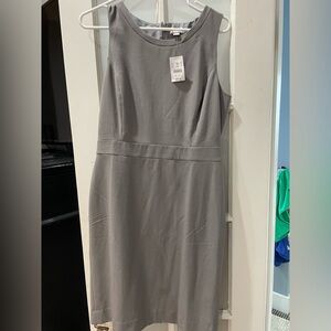J. Crew Factory Gray Sleeveless Midi Dress